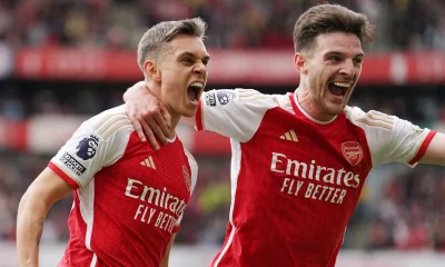 EPL Table: Arsenal open four-point gap over Man City with Bournemouth win