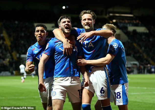 Stockport County clinched the League Two title with a 5-2 win over Notts County on April 16