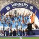 Manchester City won the Treble in 2023-24 of the Premier League, FA Cup and Champions League trophies