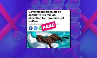 No, this RTÉ headline on Irish funds for Ukrainian pets isn’t real