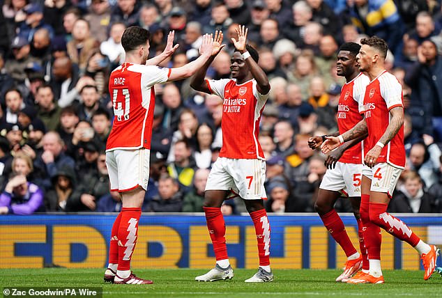 Arsenal moved four points clear at the top of the Premier League after beating Tottenham