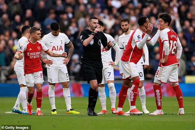 Michael Oliver will only be on VAR duty in the Premier League this weekend - after coming under fire during the North London Derby