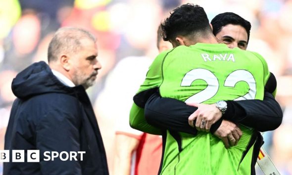 Tottenham 2-3 Arsenal: David Raya reaction after mistake 'outstanding' - Mikel Arteta